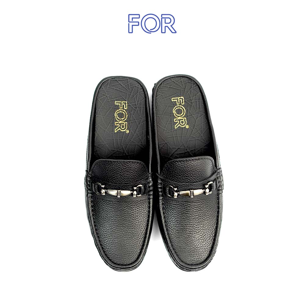 SỤC HORSEBIT MULES DA BÒ MÀU ĐEN SF06
